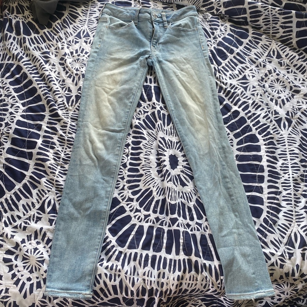 skinny jeans no rips from american eagle